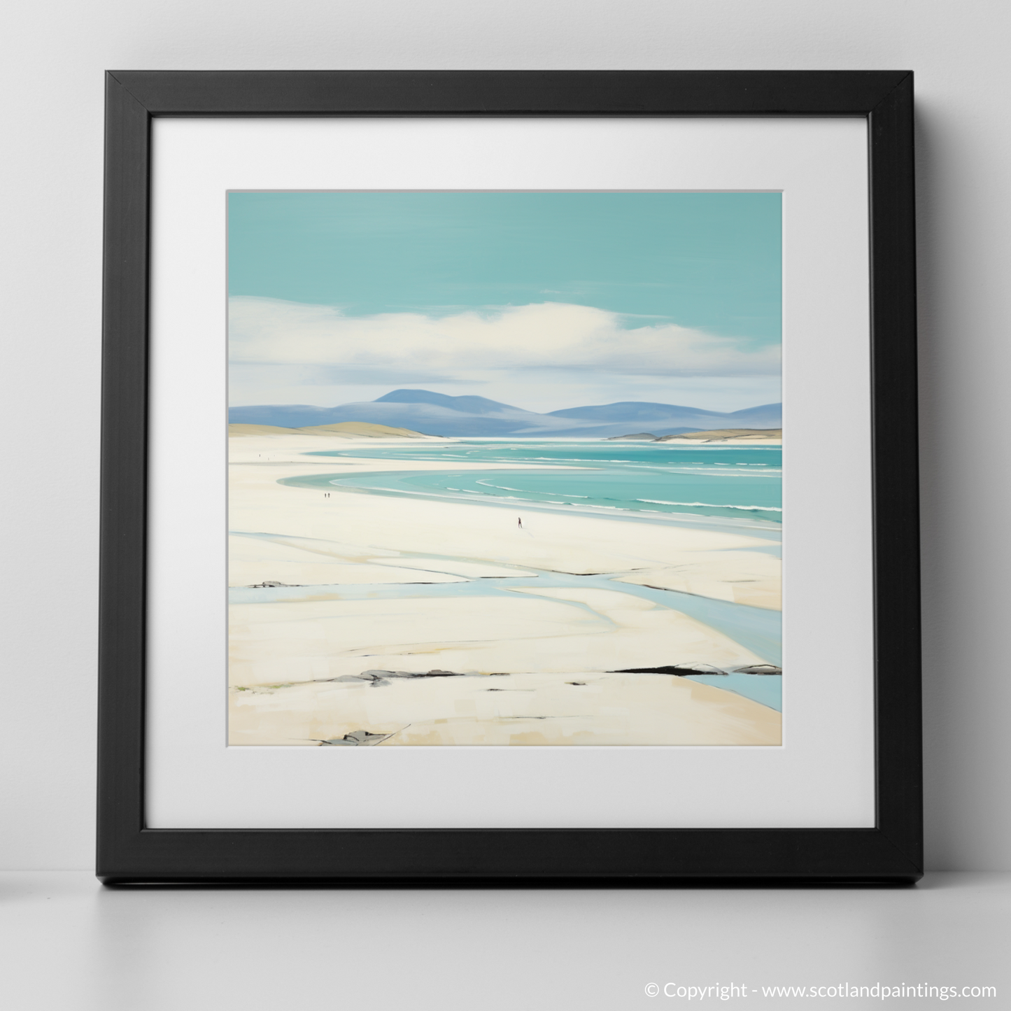 Art Print of Luskentyre Beach, Isle of Harris with a black frame