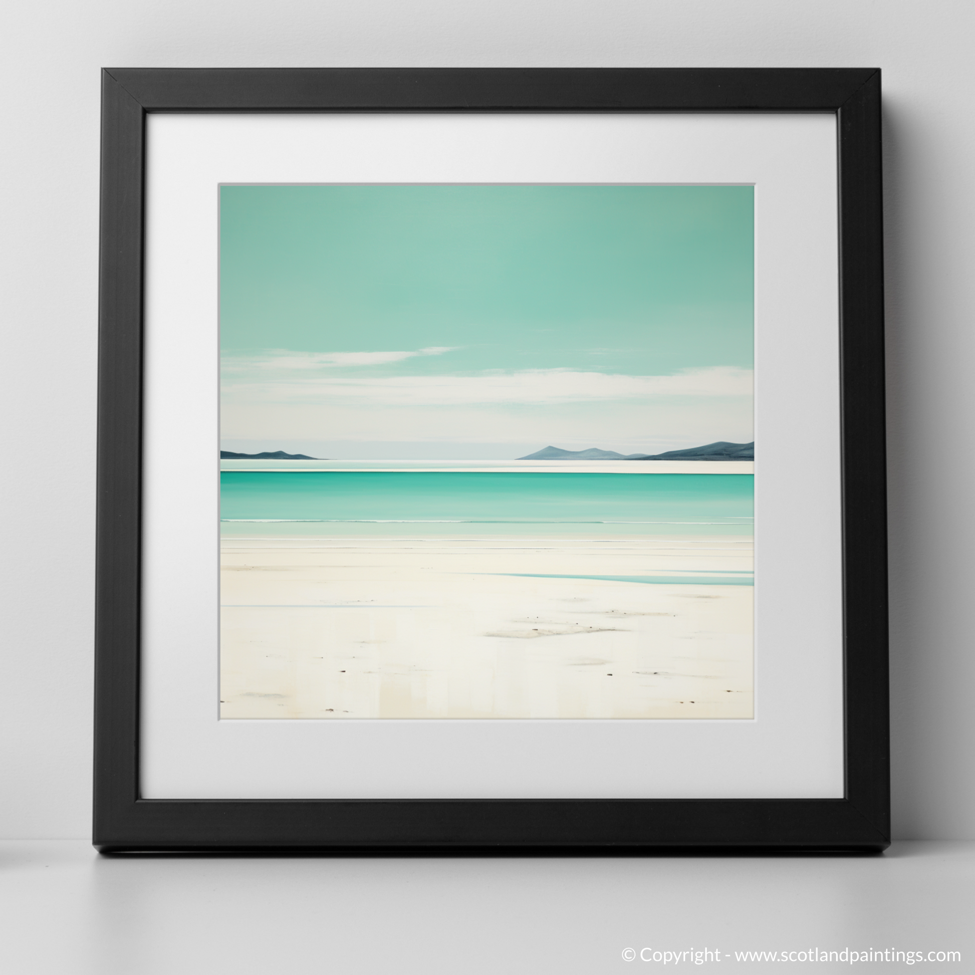 Art Print of Luskentyre Beach, Isle of Harris with a black frame