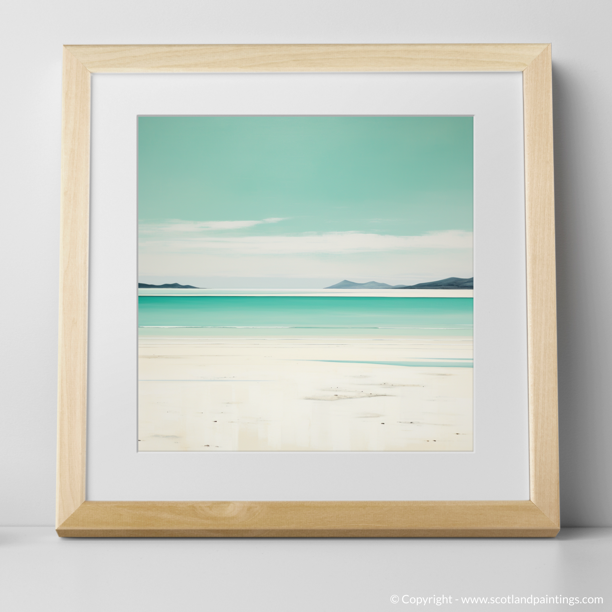 Art Print of Luskentyre Beach, Isle of Harris with a natural frame