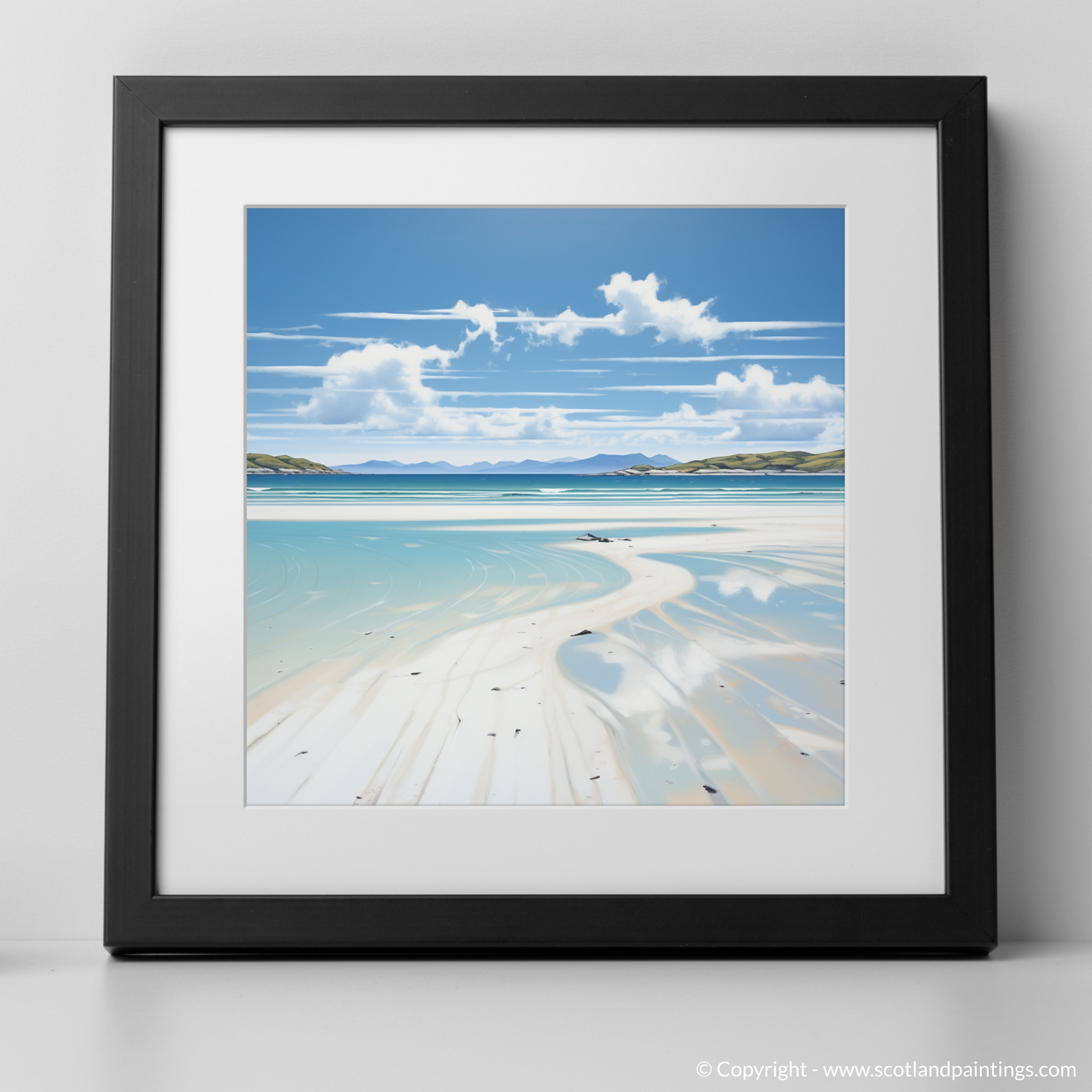 Art Print of Luskentyre Beach, Isle of Harris with a black frame