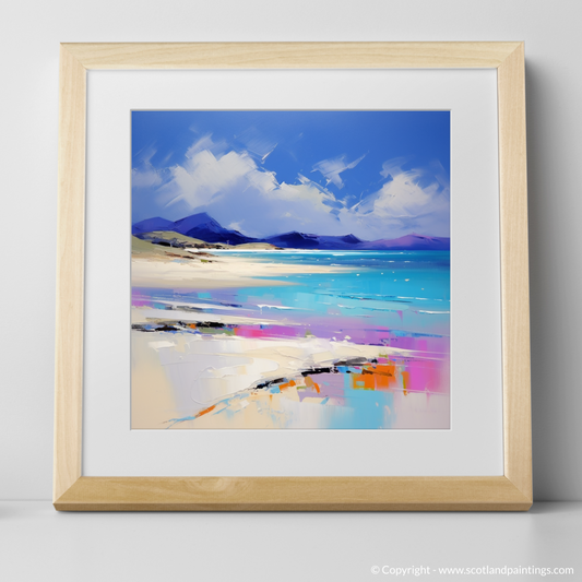 Art Print of Luskentyre Beach, Isle of Harris with a natural frame