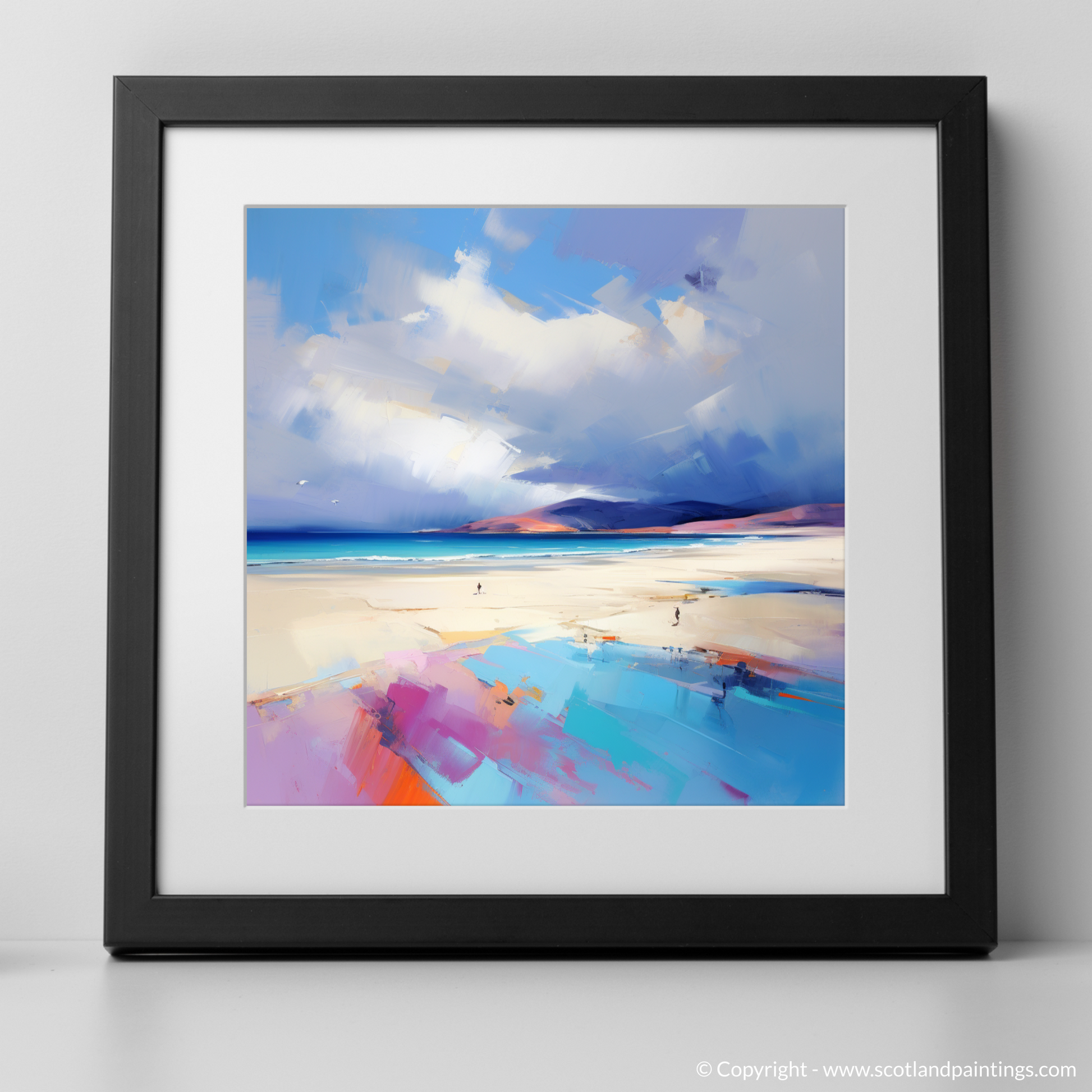 Art Print of Luskentyre Beach, Isle of Harris with a black frame