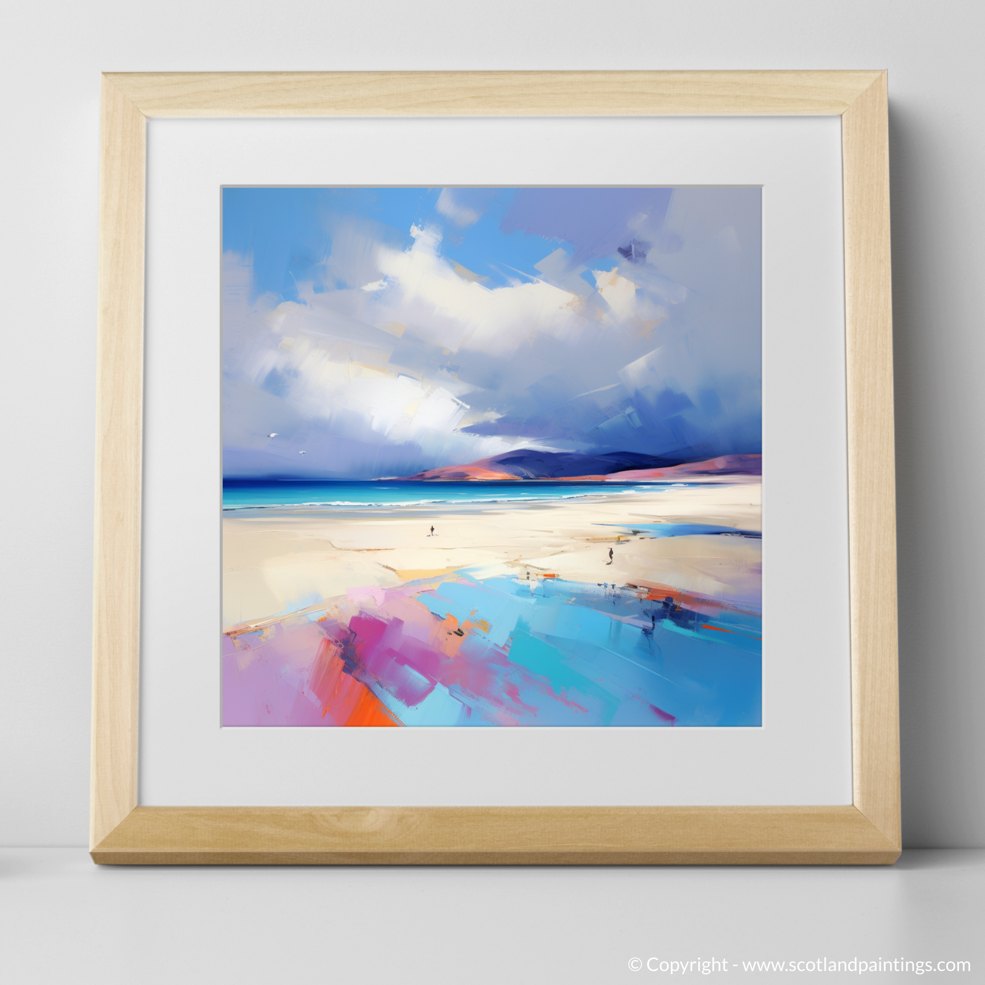 Art Print of Luskentyre Beach, Isle of Harris with a natural frame