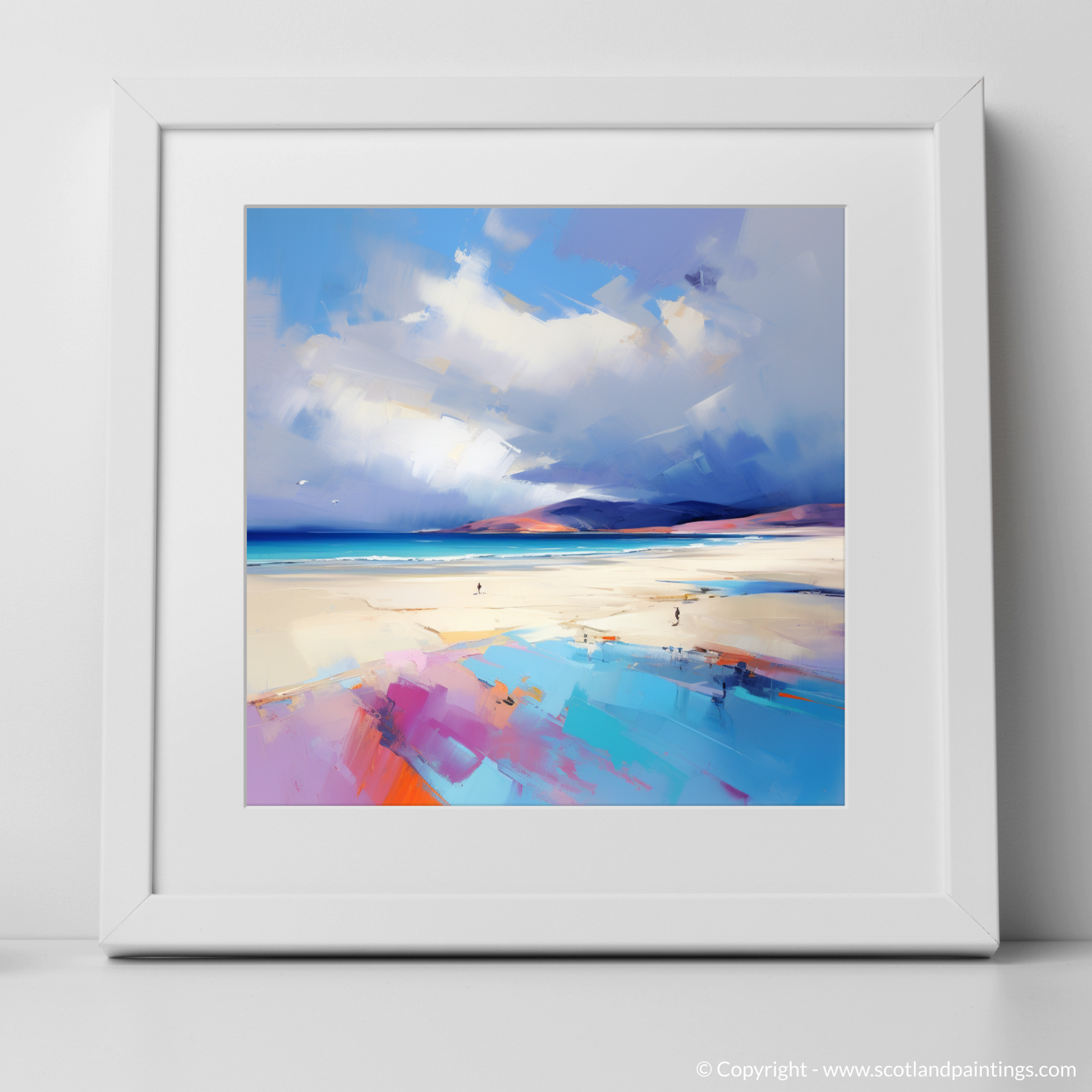 Art Print of Luskentyre Beach, Isle of Harris with a white frame