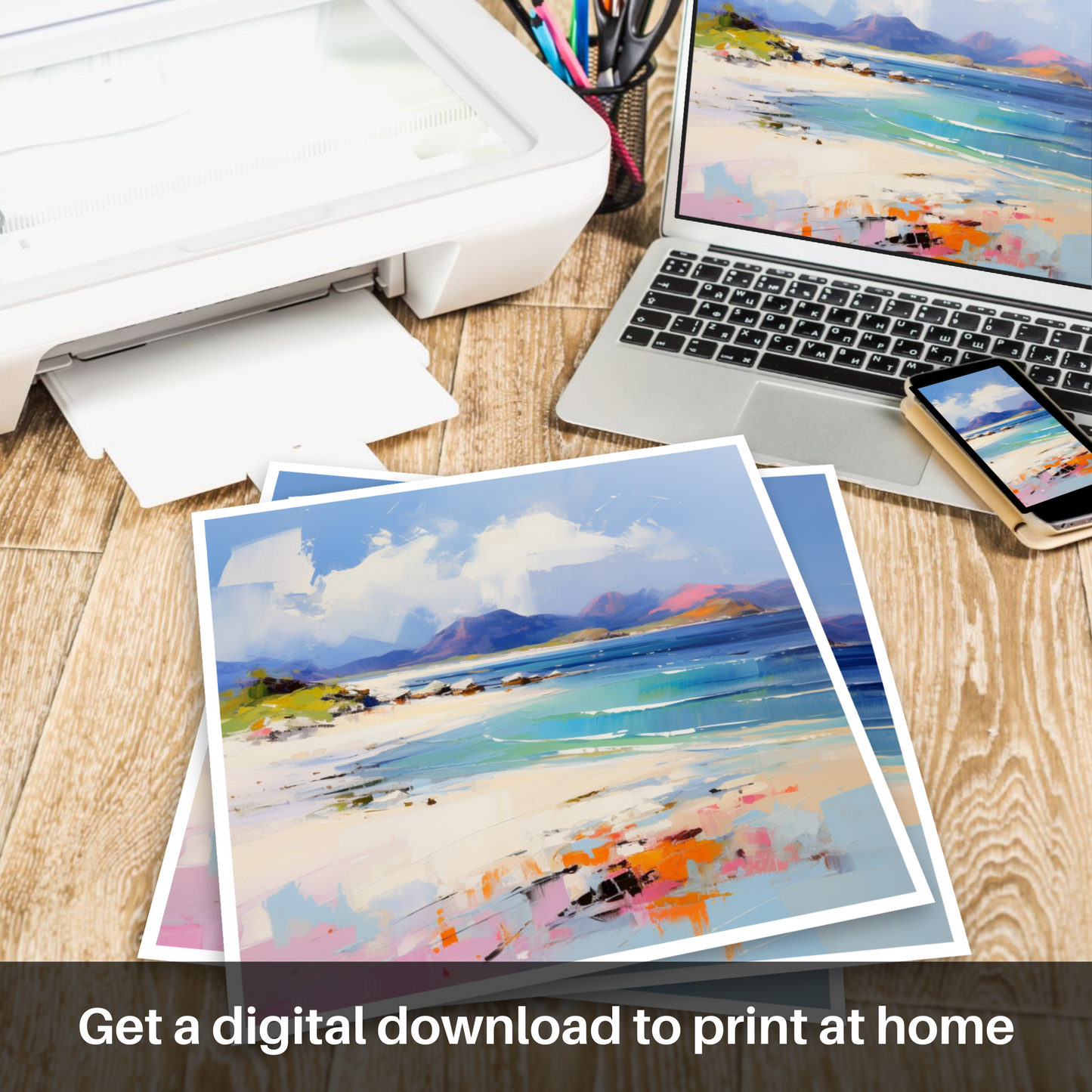 Downloadable and printable picture of Camusdarach Beach, Arisaig