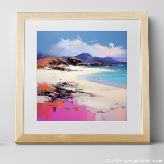 Art Print of Camusdarach Beach, Arisaig with a natural frame