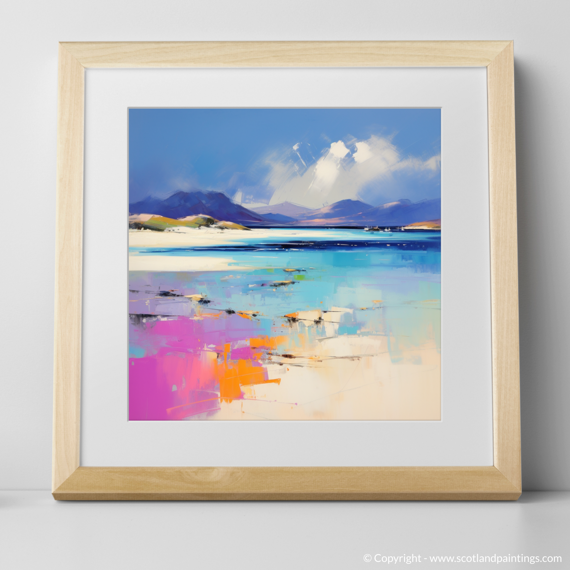 Art Print of Luskentyre Beach, Isle of Harris with a natural frame