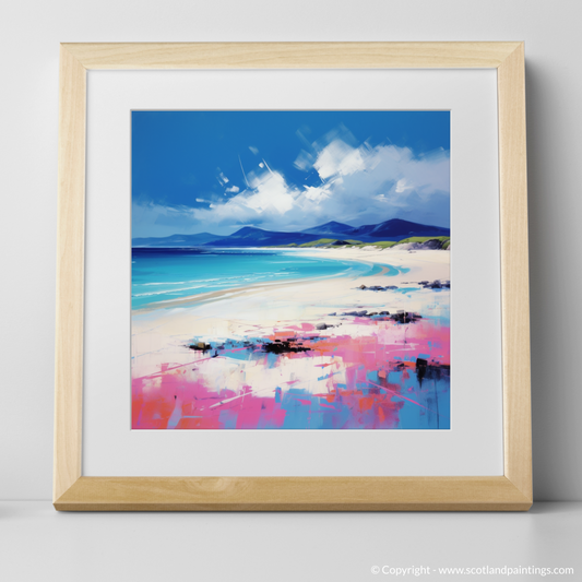 Art Print of Luskentyre Beach, Isle of Harris with a natural frame