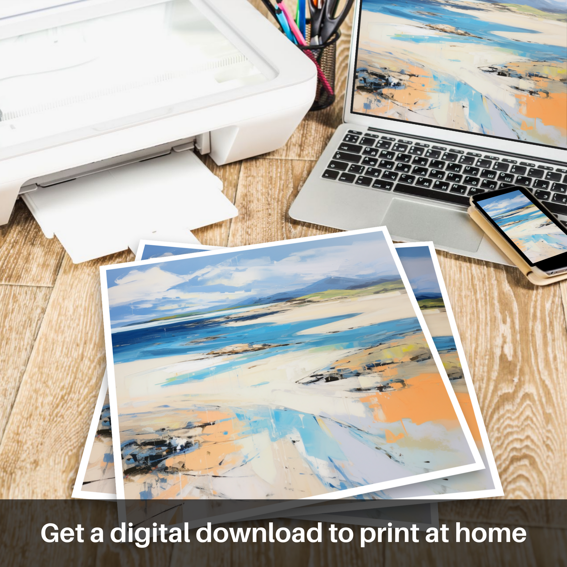 Downloadable and printable picture of Camusdarach Beach, Arisaig