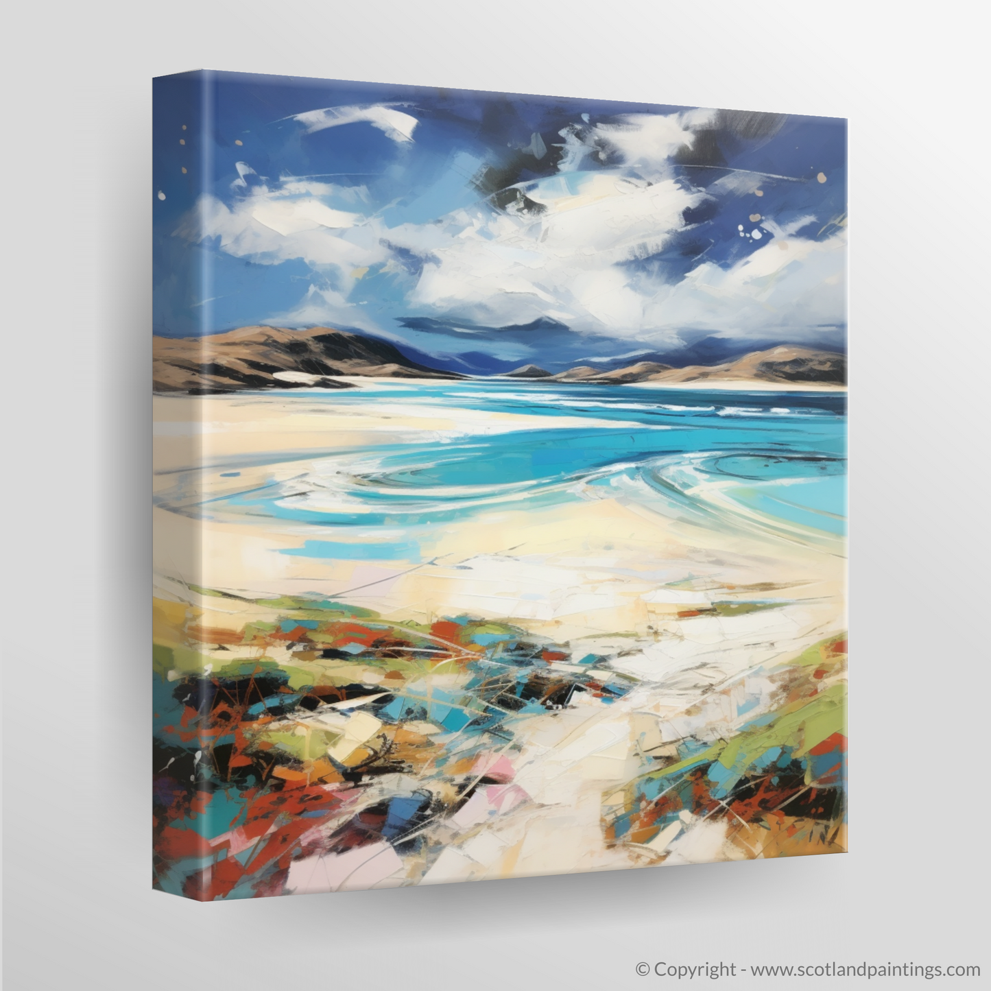 Painting and Art Print of Luskentyre Beach, Isle of Harris. Wild Whispers of Luskentyre Beach.