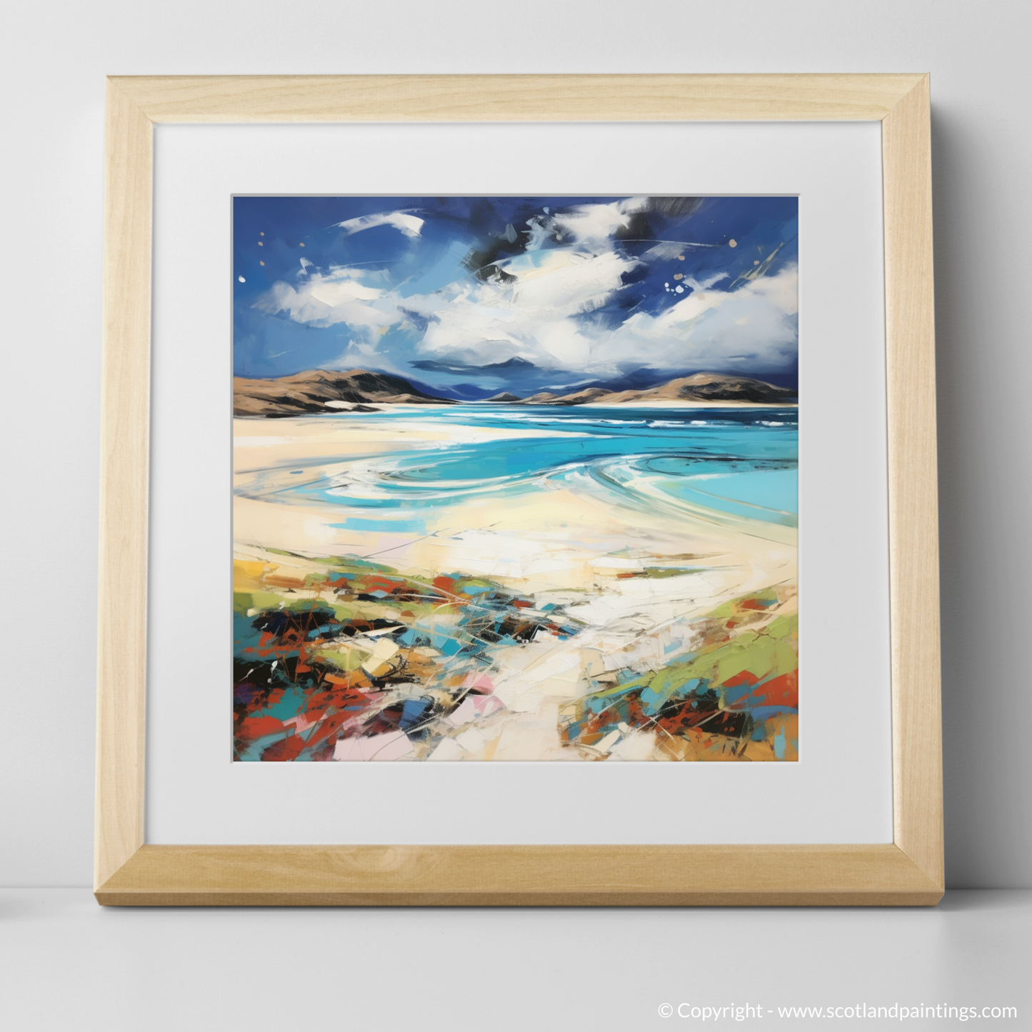 Painting and Art Print of Luskentyre Beach, Isle of Harris. Wild Whispers of Luskentyre Beach.