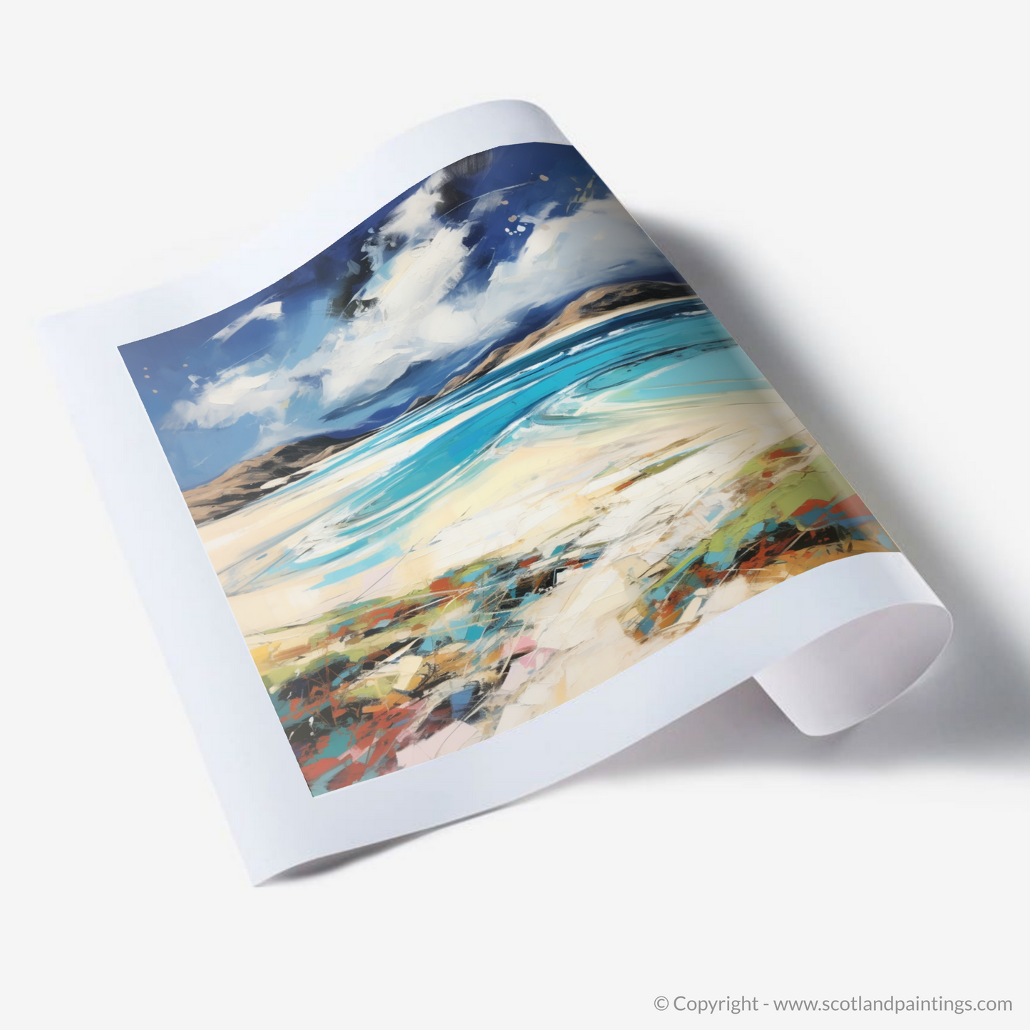 Painting and Art Print of Luskentyre Beach, Isle of Harris. Wild Whispers of Luskentyre Beach.