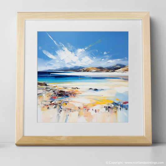 Art Print of Luskentyre Beach, Isle of Harris with a natural frame