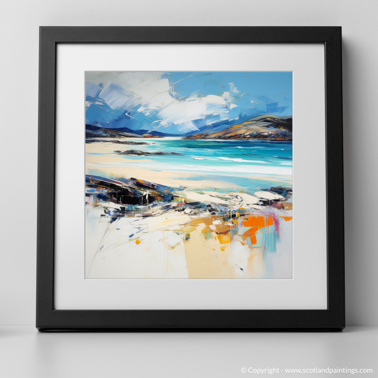 Art Print of Luskentyre Beach, Isle of Harris with a black frame