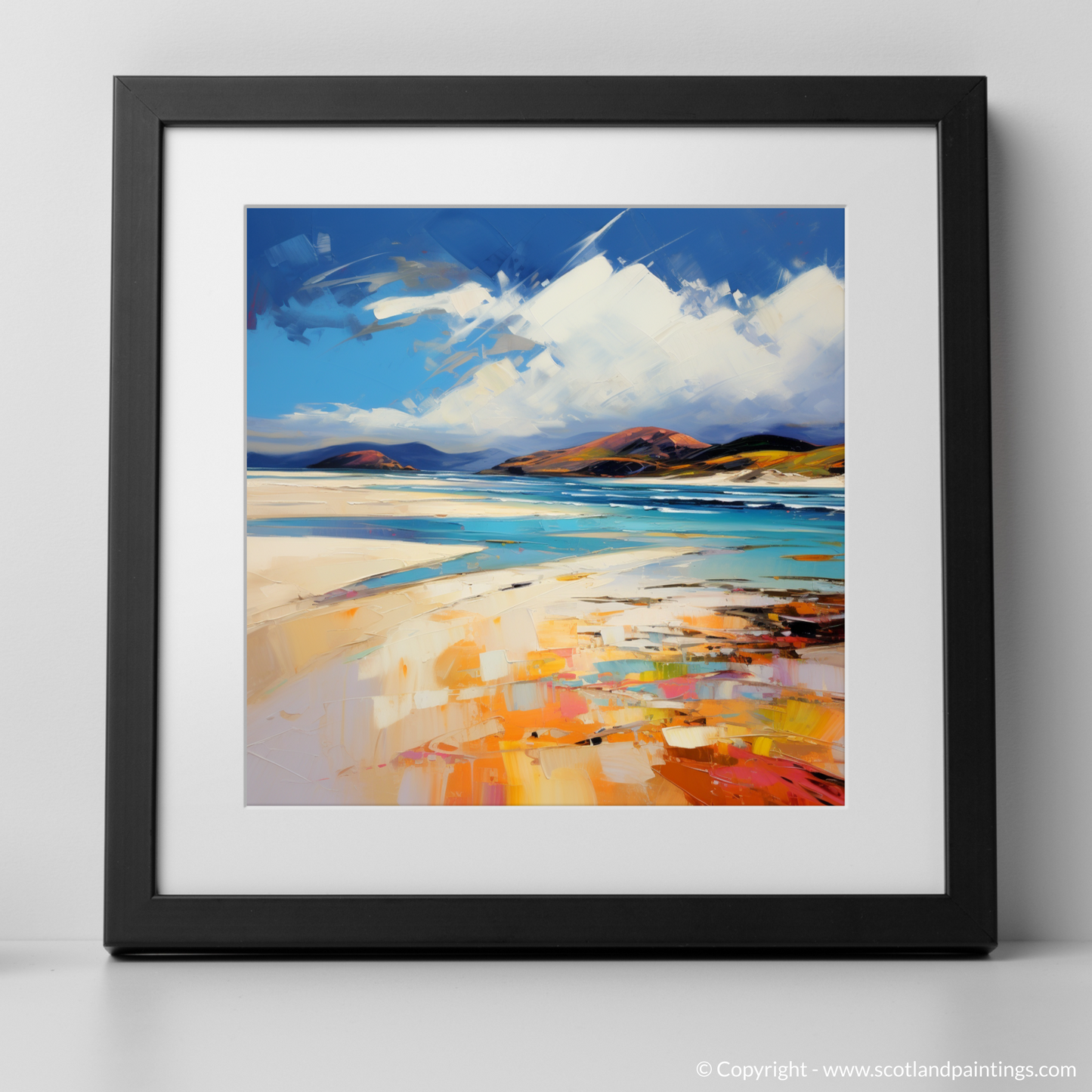 Art Print of Luskentyre Beach, Isle of Harris with a black frame