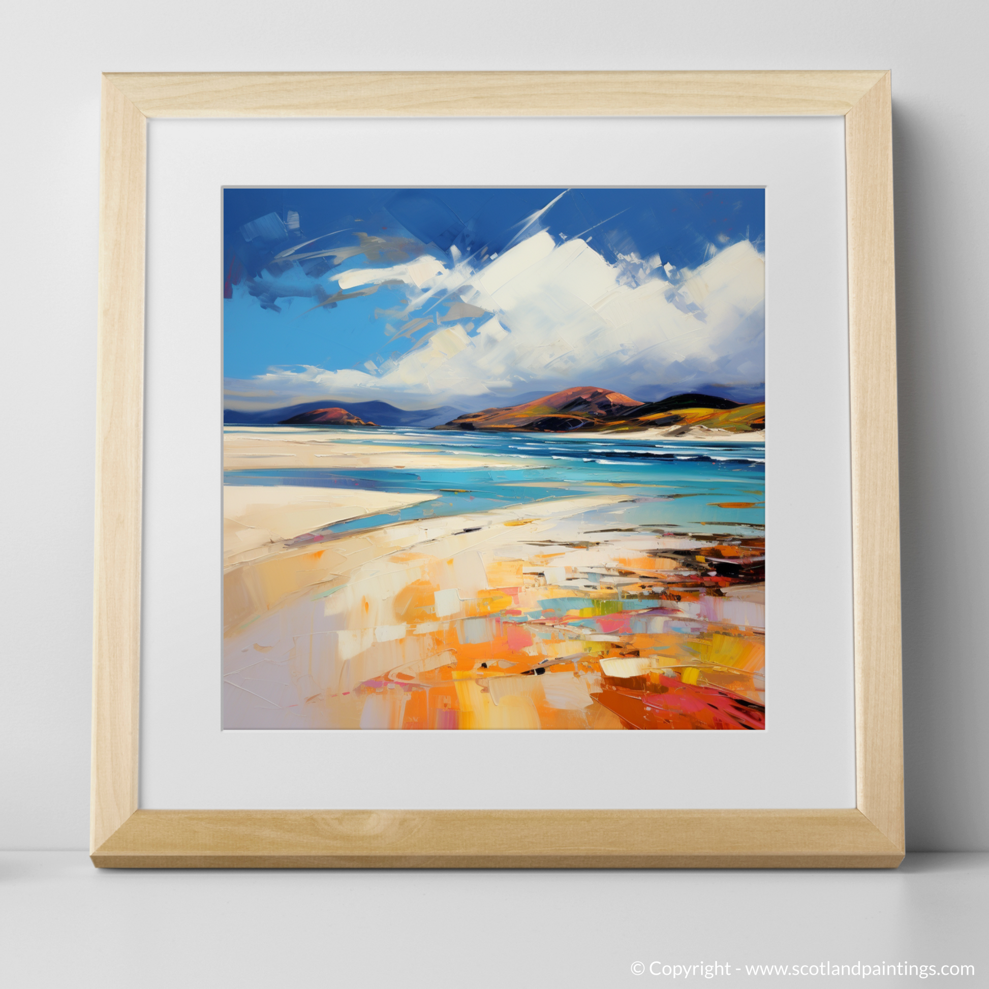 Art Print of Luskentyre Beach, Isle of Harris with a natural frame