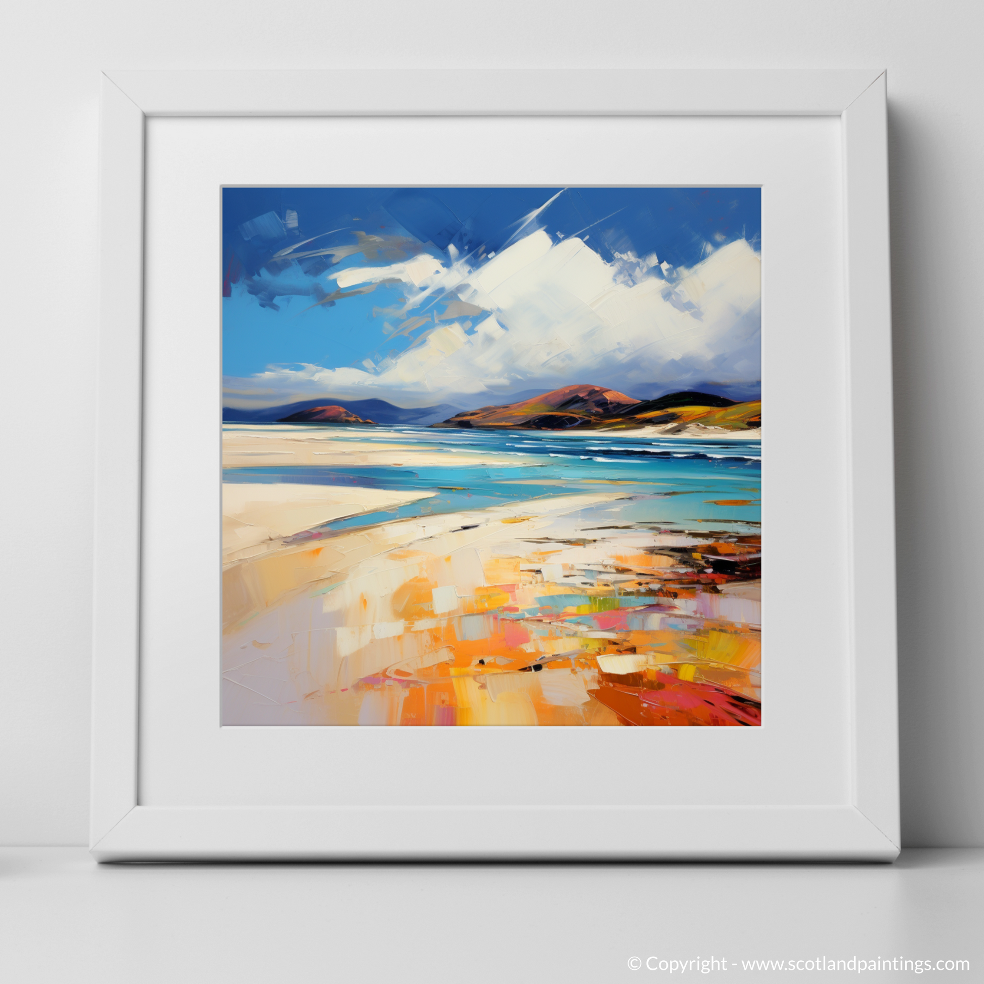 Art Print of Luskentyre Beach, Isle of Harris with a white frame