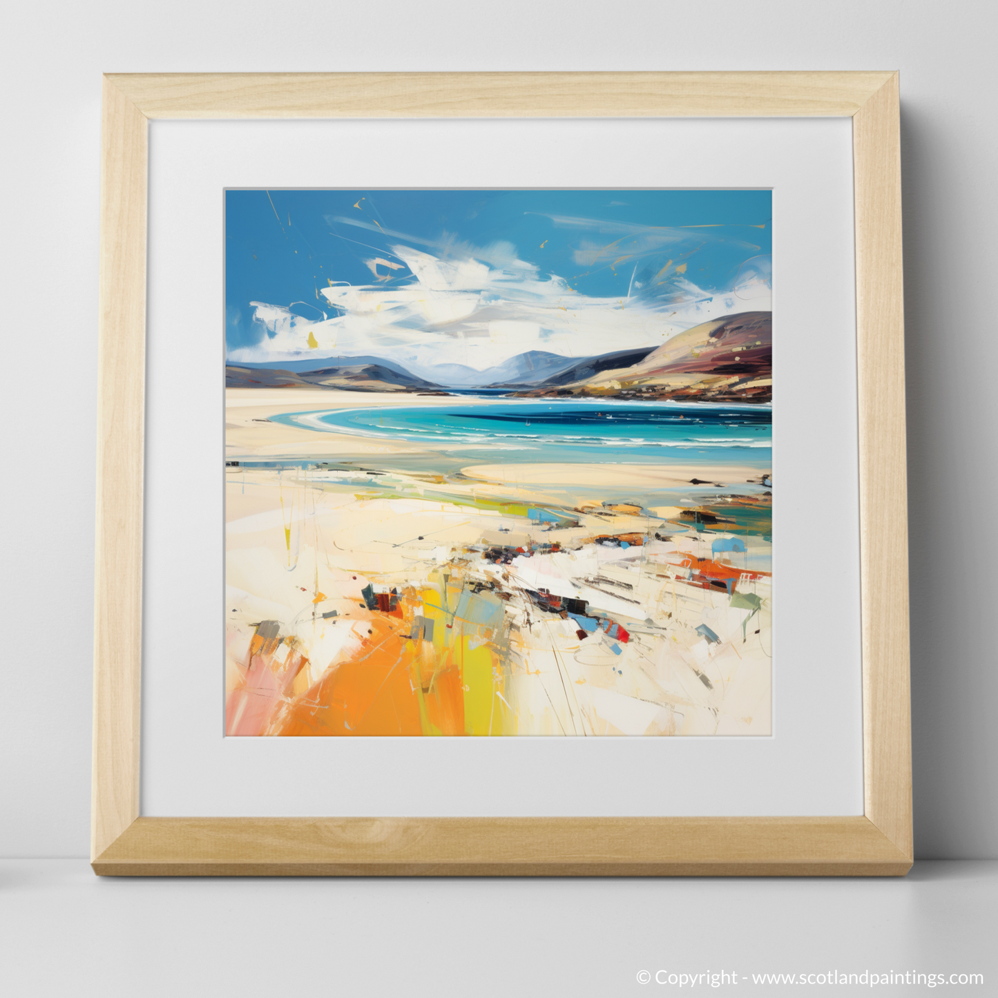 Painting and Art Print of Luskentyre Beach, Isle of Harris. Luskentyre Beach Unleashed: An Expressionist Ode to Isle of Harris.