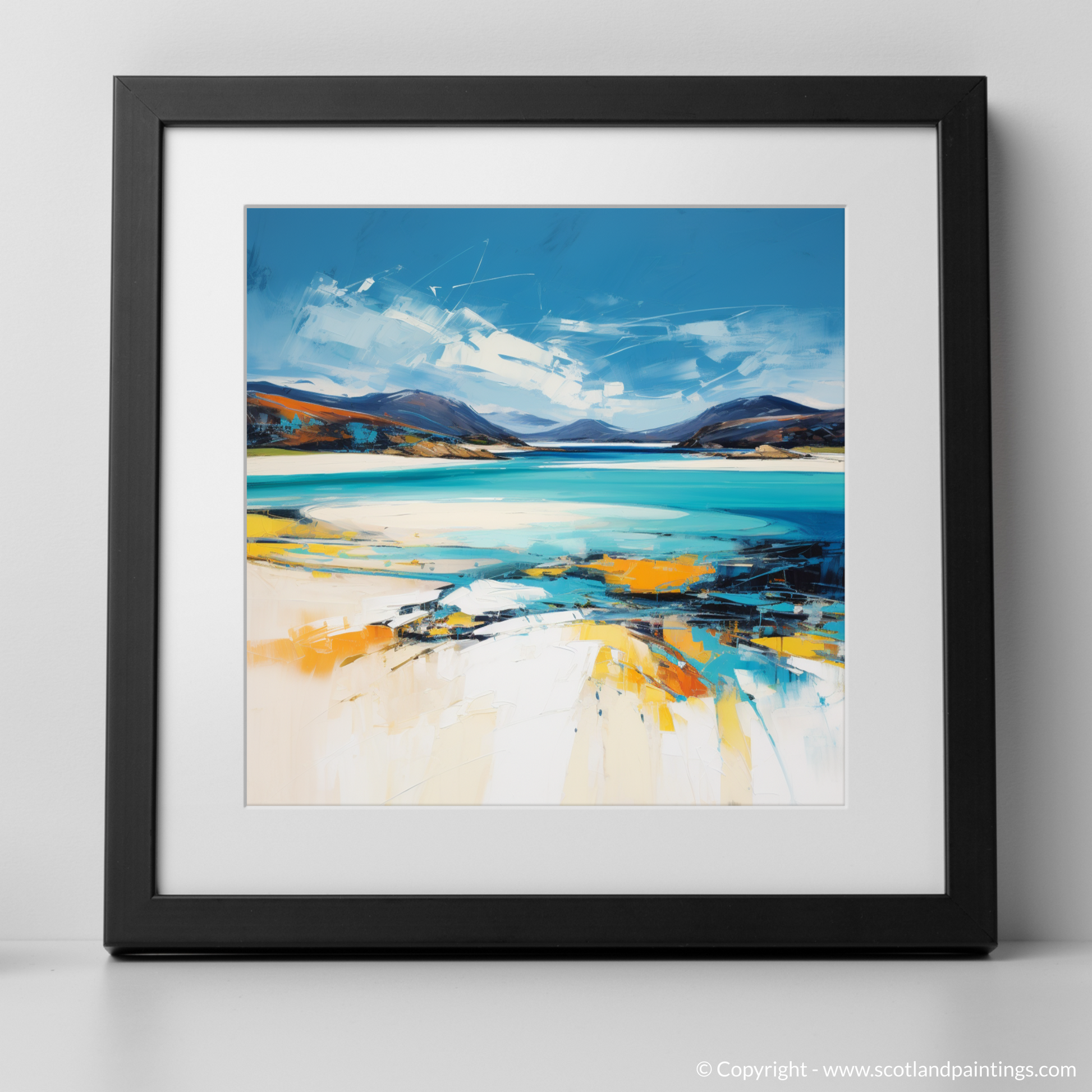 Art Print of Luskentyre Beach, Isle of Harris with a black frame