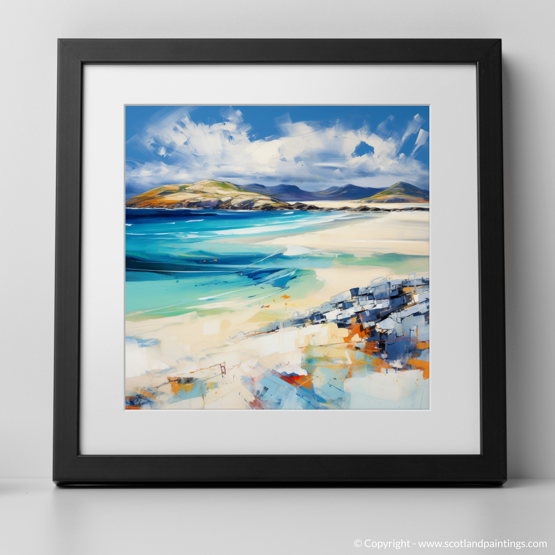 Art Print of Luskentyre Beach, Isle of Harris with a black frame