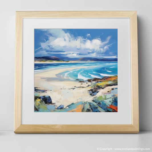 Art Print of Luskentyre Beach, Isle of Harris with a natural frame