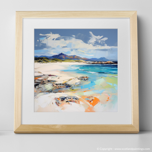 Art Print of Camusdarach Beach, Arisaig with a natural frame