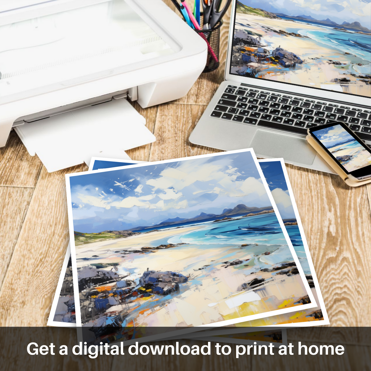 Downloadable and printable picture of Camusdarach Beach, Arisaig