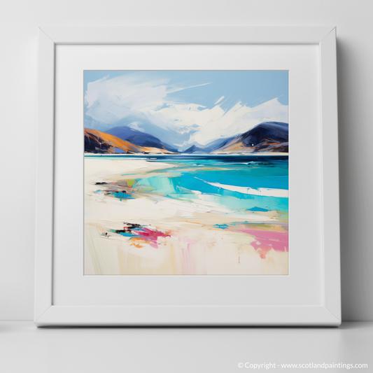 Art Print of Luskentyre Beach, Isle of Harris with a white frame