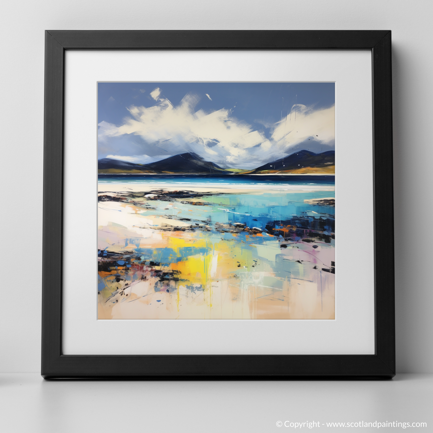 Painting and Art Print of Luskentyre Beach, Isle of Harris. Luskentyre Beach Expressionist Ode.