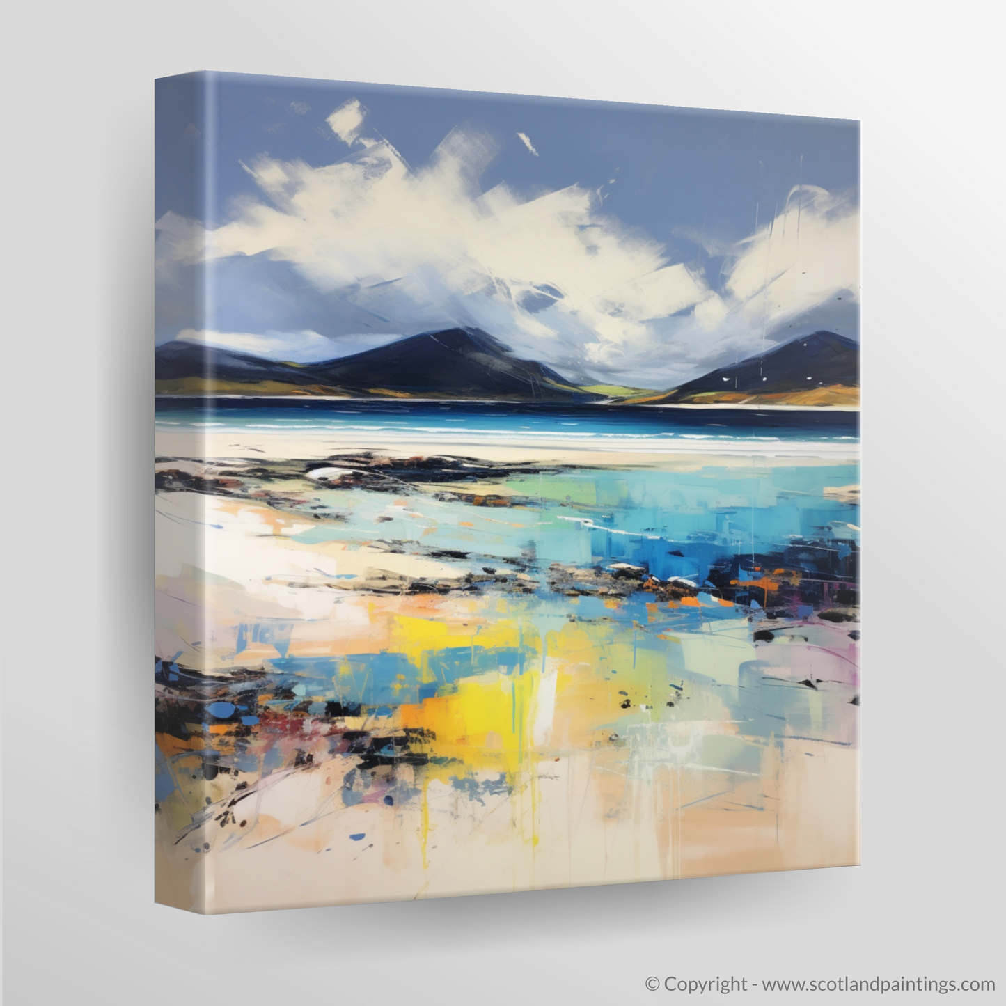 Painting and Art Print of Luskentyre Beach, Isle of Harris. Luskentyre Beach Expressionist Ode.