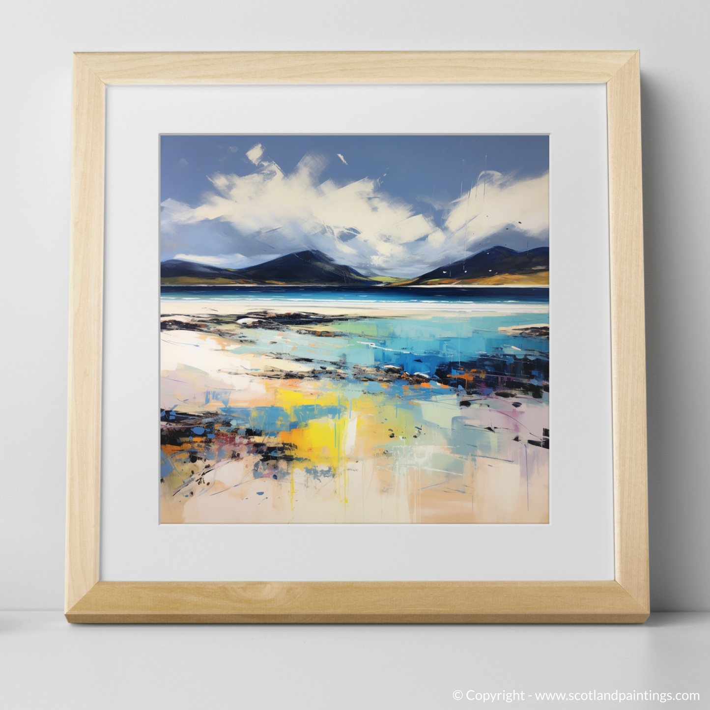 Painting and Art Print of Luskentyre Beach, Isle of Harris. Luskentyre Beach Expressionist Ode.