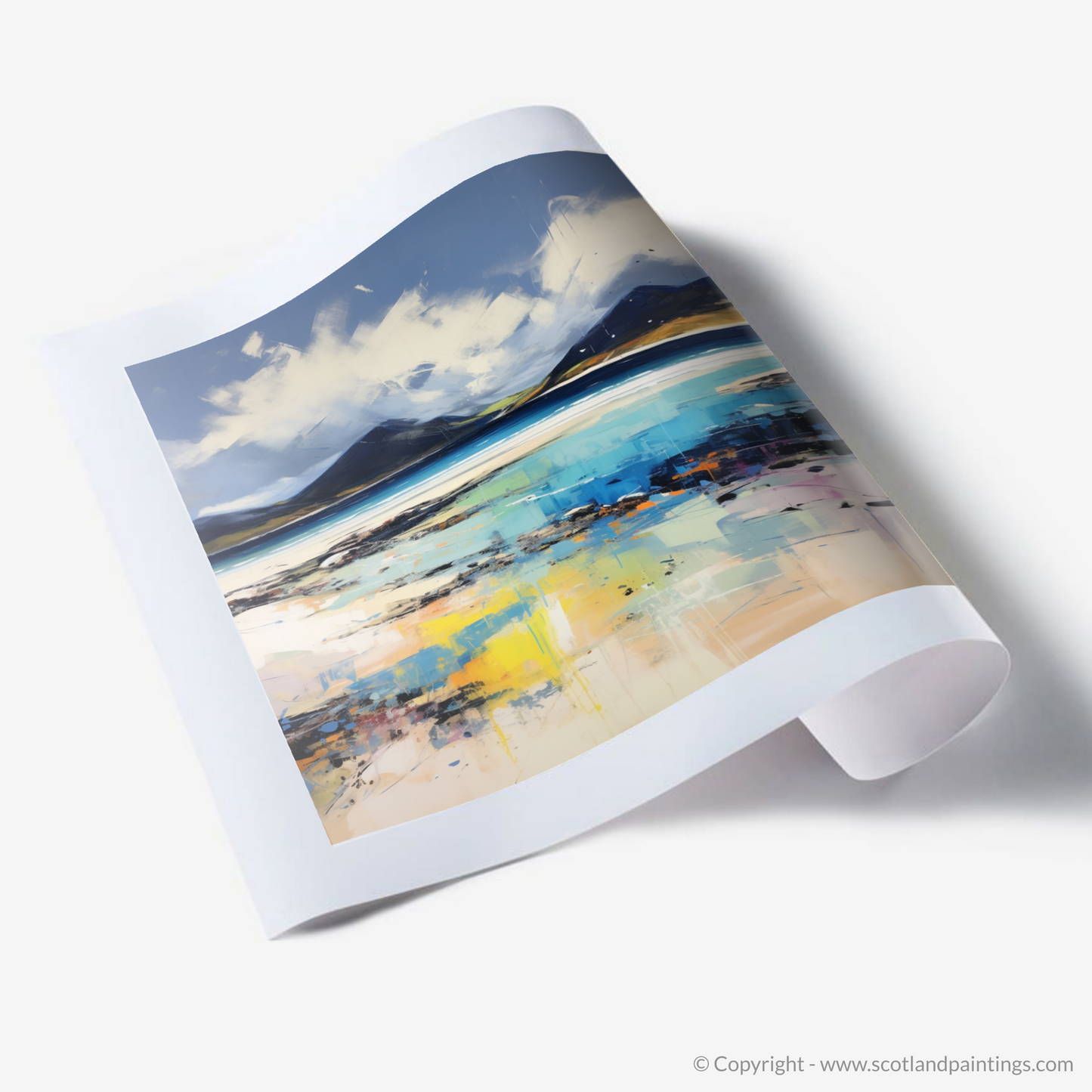 Painting and Art Print of Luskentyre Beach, Isle of Harris. Luskentyre Beach Expressionist Ode.