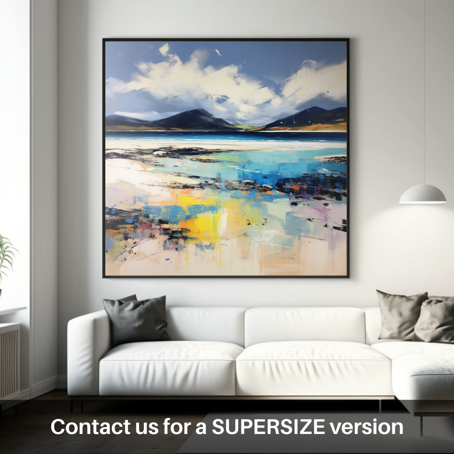 Painting and Art Print of Luskentyre Beach, Isle of Harris. Luskentyre Beach Expressionist Ode.