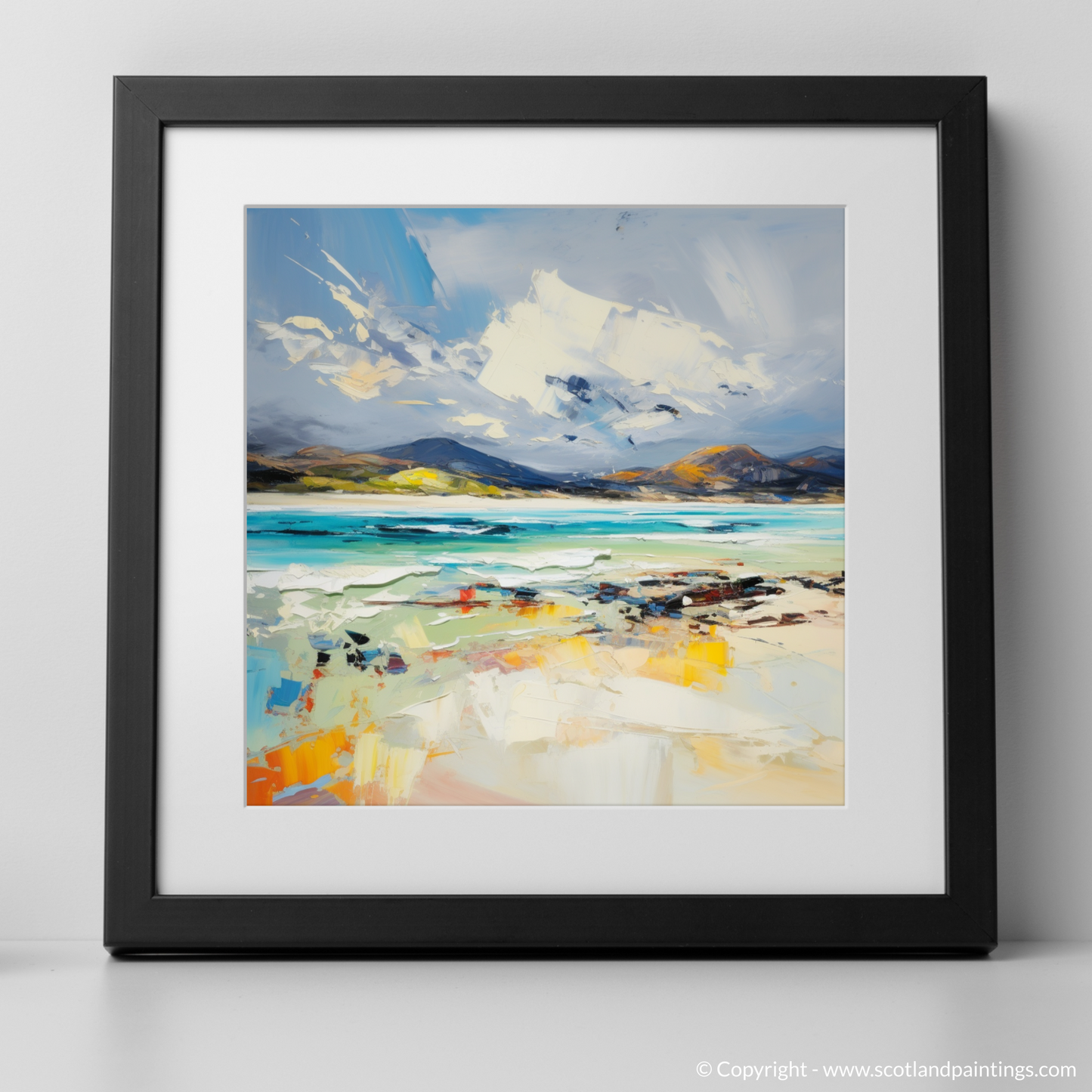 Painting and Art Print of Luskentyre Beach, Isle of Harris. Expressionist Ode to Luskentyre Beach.