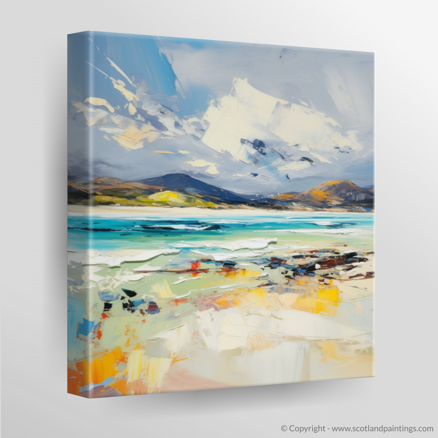 Painting and Art Print of Luskentyre Beach, Isle of Harris. Expressionist Ode to Luskentyre Beach.