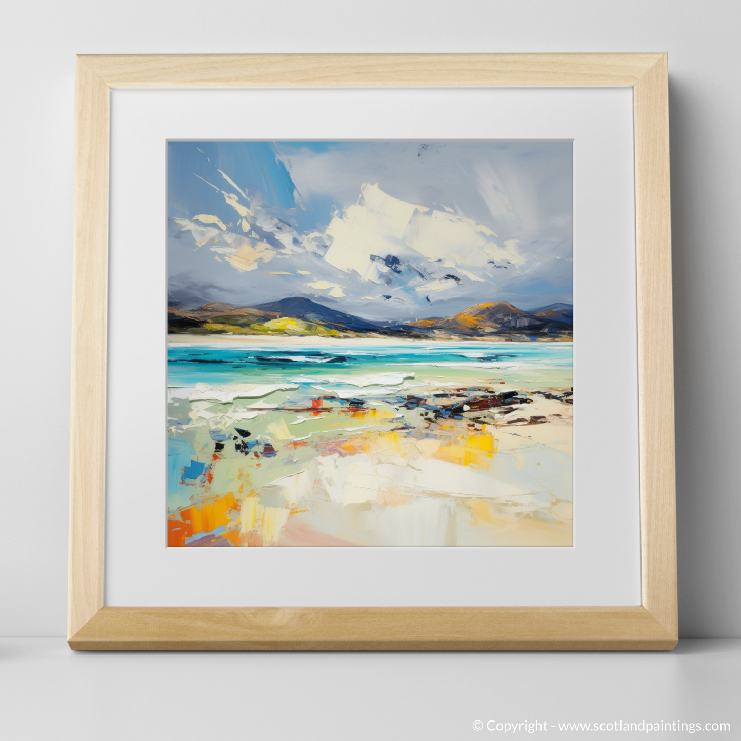 Painting and Art Print of Luskentyre Beach, Isle of Harris. Expressionist Ode to Luskentyre Beach.