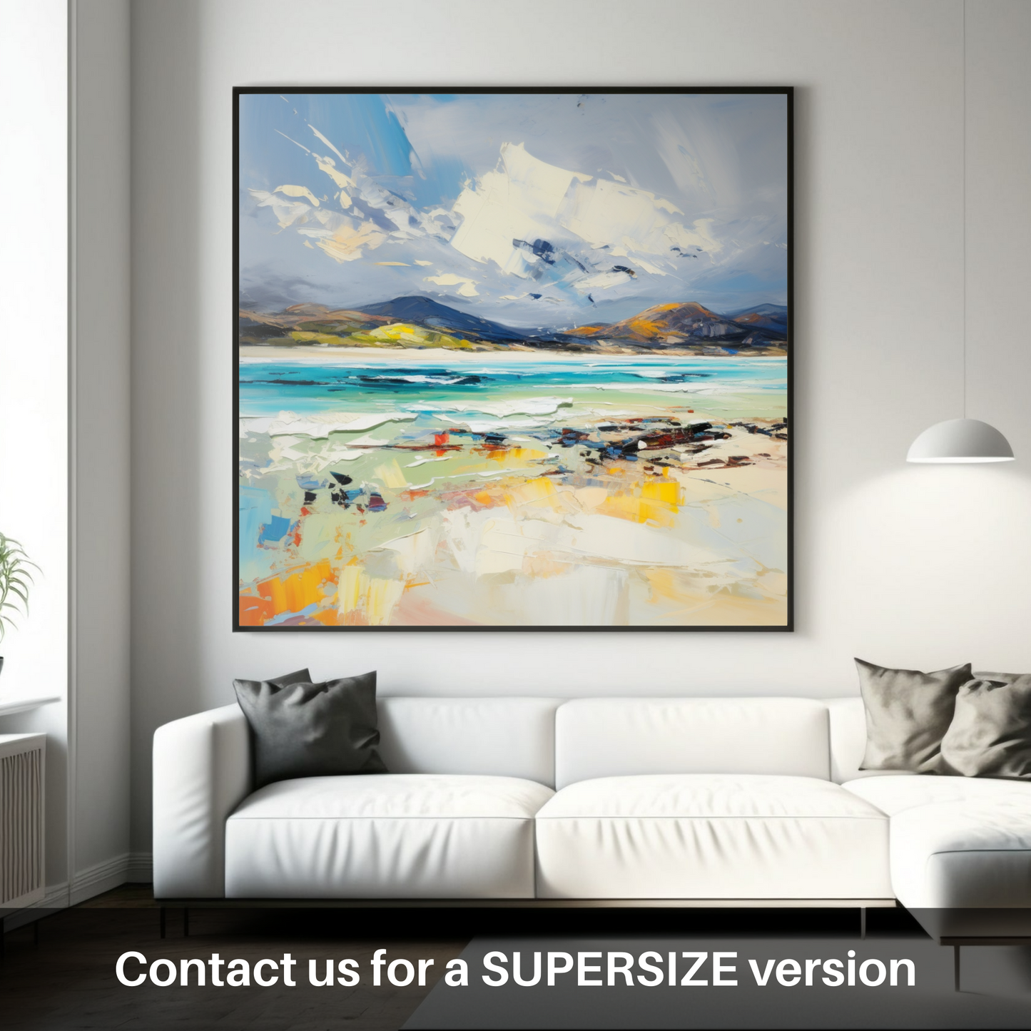 Painting and Art Print of Luskentyre Beach, Isle of Harris. Expressionist Ode to Luskentyre Beach.