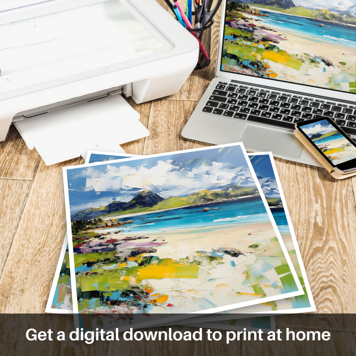 Downloadable and printable picture of Camusdarach Beach, Arisaig