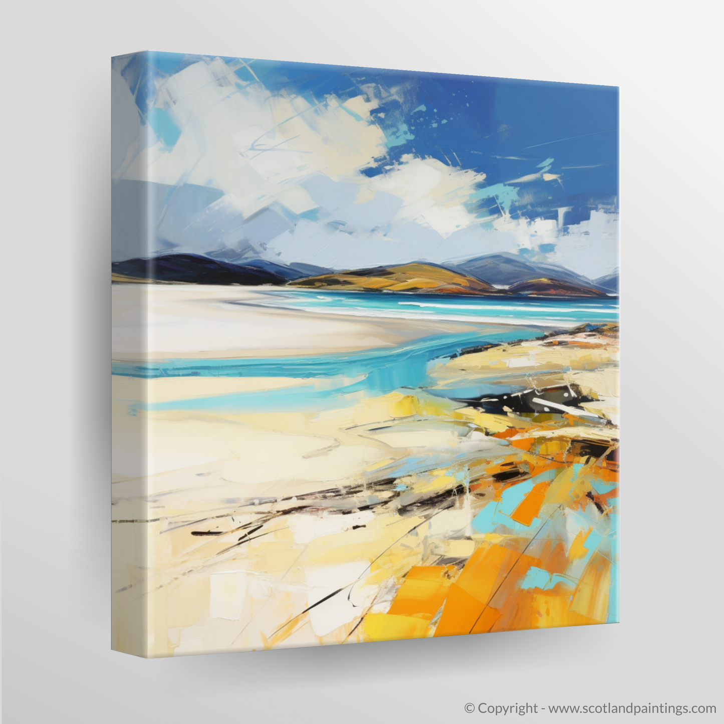 Painting and Art Print of Luskentyre Beach, Isle of Harris. Wild Embrace of Luskentyre Beach.