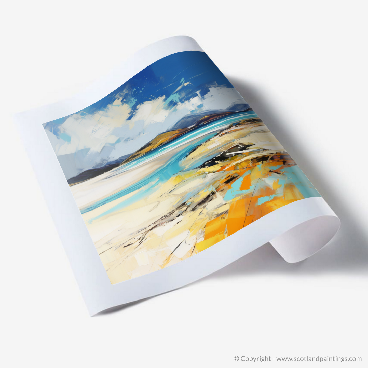 Painting and Art Print of Luskentyre Beach, Isle of Harris. Wild Embrace of Luskentyre Beach.