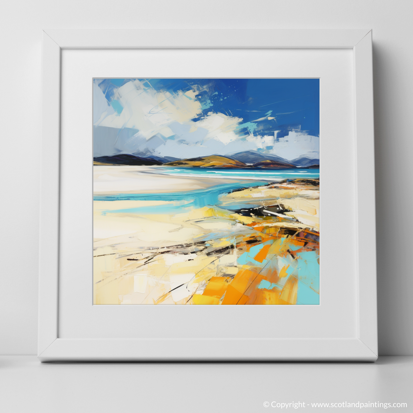 Painting and Art Print of Luskentyre Beach, Isle of Harris. Wild Embrace of Luskentyre Beach.