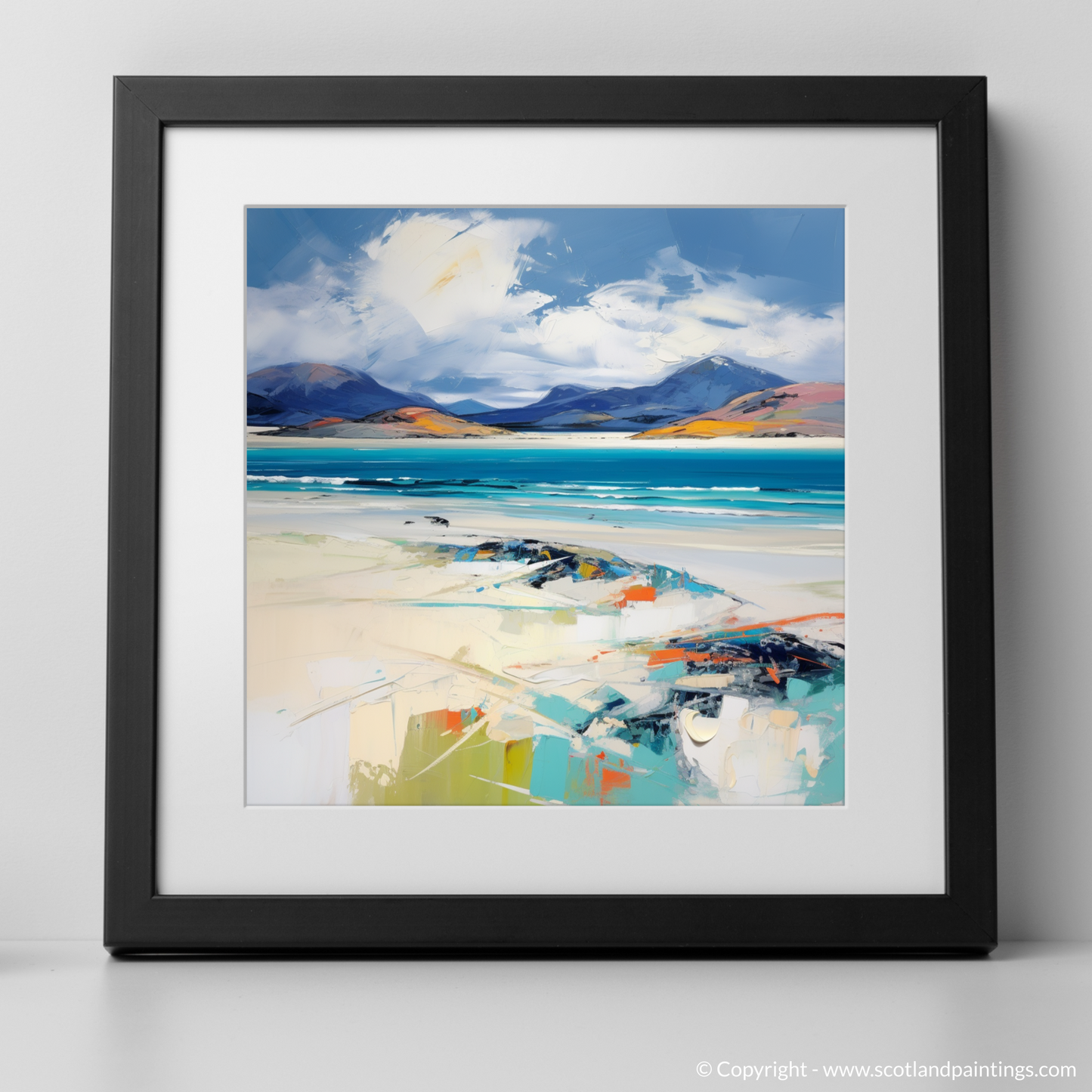 Painting and Art Print of Luskentyre Beach, Isle of Harris. Expressionist Dance of Luskentyre Beach.