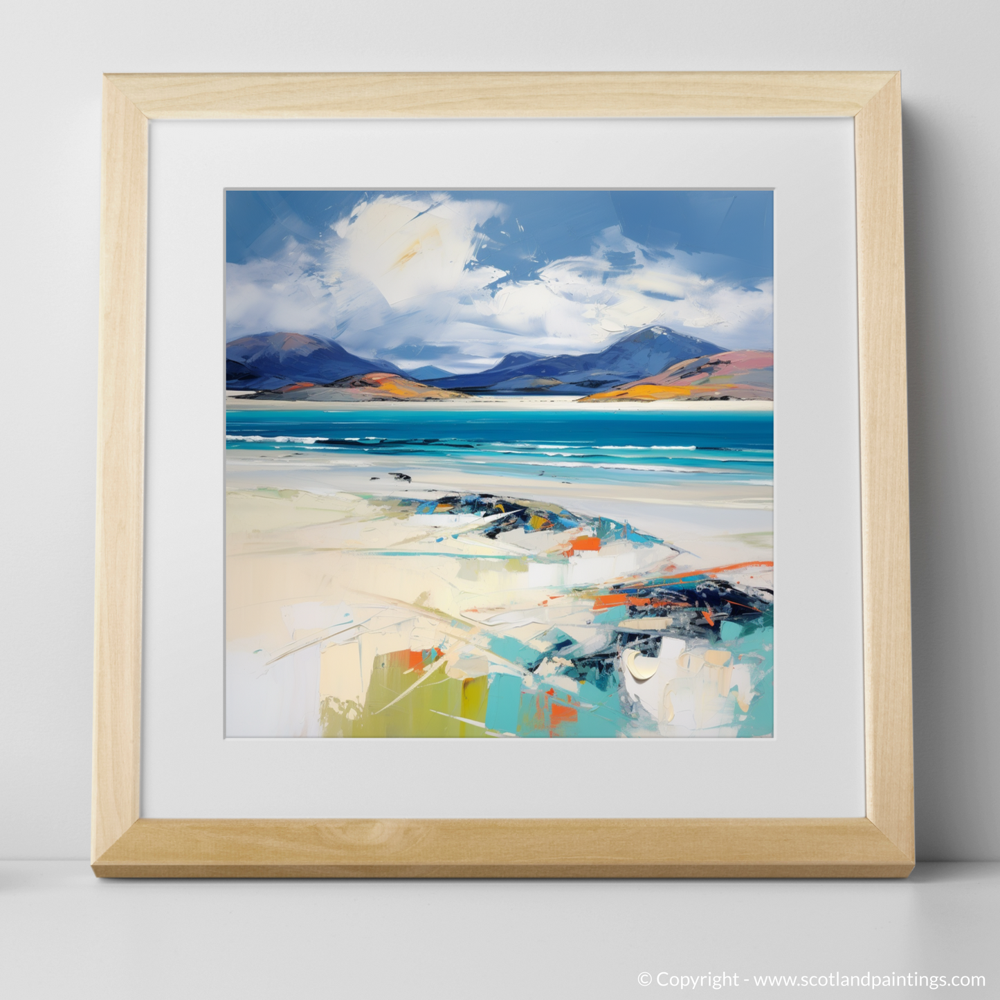 Painting and Art Print of Luskentyre Beach, Isle of Harris. Expressionist Dance of Luskentyre Beach.