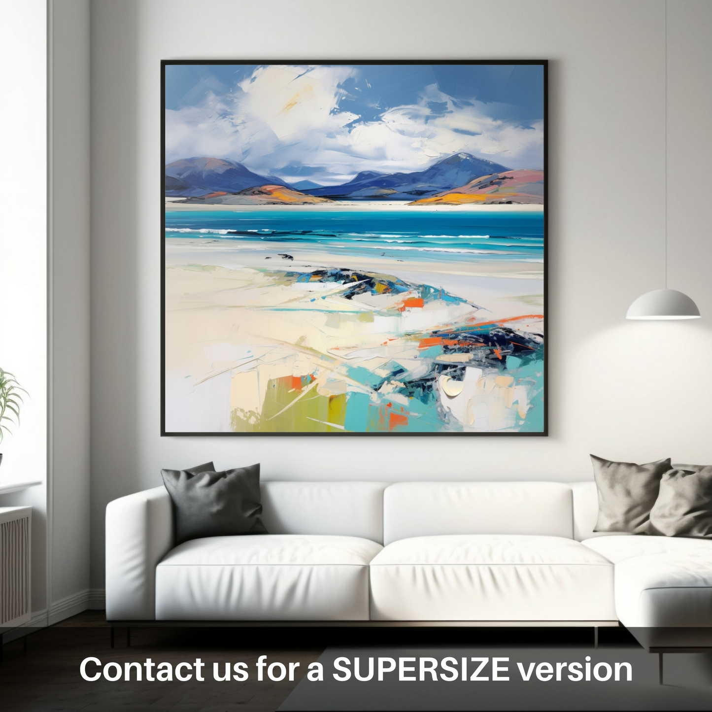 Painting and Art Print of Luskentyre Beach, Isle of Harris. Expressionist Dance of Luskentyre Beach.