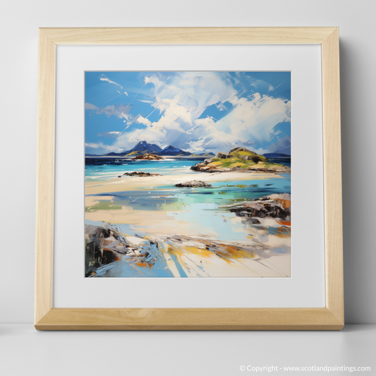 Art Print of Camusdarach Beach, Arisaig with a natural frame