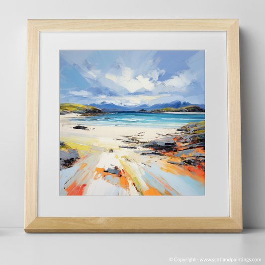 Art Print of Camusdarach Beach, Arisaig with a natural frame