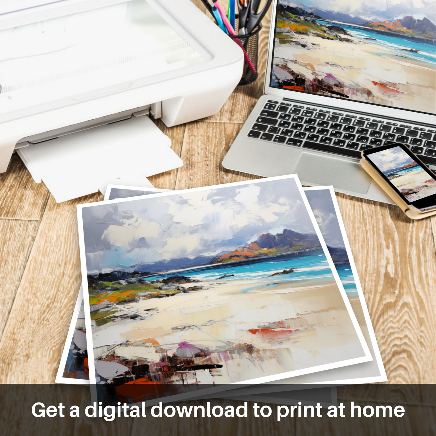 Downloadable and printable picture of Camusdarach Beach, Arisaig