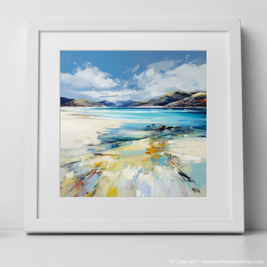 Art Print of Luskentyre Beach, Isle of Harris with a white frame