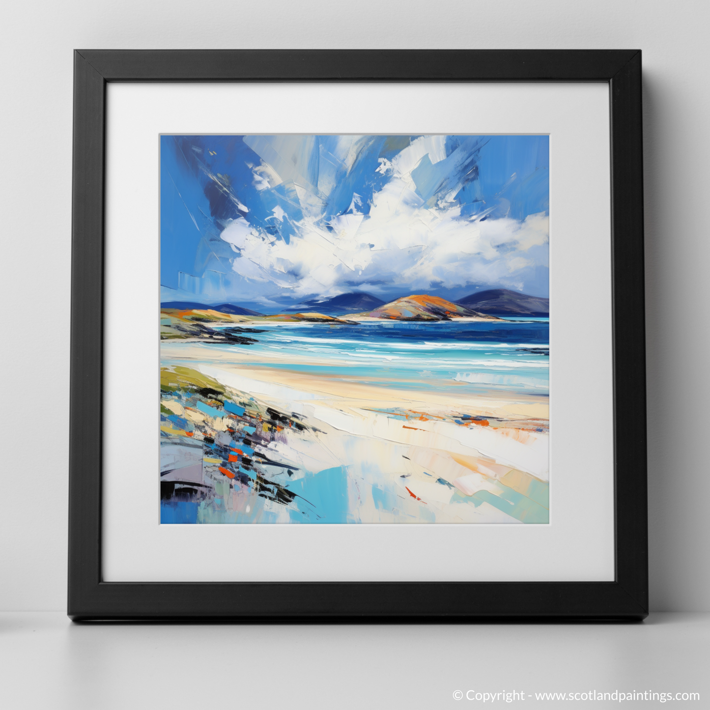 Art Print of Luskentyre Beach, Isle of Harris with a black frame