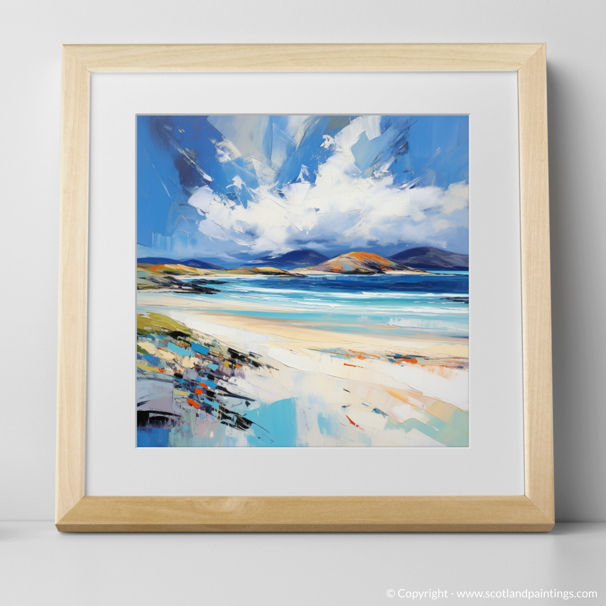 Art Print of Luskentyre Beach, Isle of Harris with a natural frame